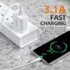 Hot Selling Phone Cables Oem Wholesale Mobile Phone 3.1A Fast Charging USB Port Micro Type C IPH Quick Charge 1.2M Data Cable